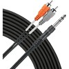 Livewire Essential Interconnect Y-Cable 1/4" TRS Male to RCA Male - 2 of 3