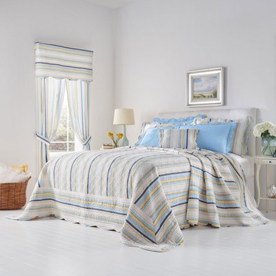King Size Spice Floral Cotton Quilted Bedspread