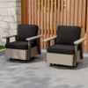 EAGLE PEAK Classic 2-Piece Patio Chair Set, 360° Swivel Rocking Chairs with Thick Cushions, All-Weather Wicker Outdoor Lounge Gliders - 2 of 4