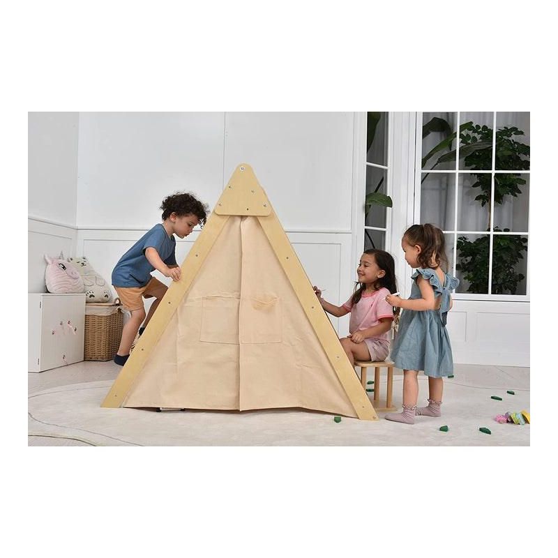 Oak - Wood Learning Tent and Climber with Desk and Chair, 5 of 9