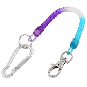 Unique Bargains Carabiner Hook Stretchy Coil Keychain Cord with Lobster Clasp - 1 of 4