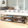 SEVOBAL 4-Tier Sturdy Shoe Organizer Metal Storage Shelf for Multiful Pairs Stackable for Closet Entryway Hallway, Black, 6.69"*2.76"*22.44" - 2 of 4
