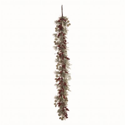 Transpac Floral Multicolor Christmas 58" Eucalyptus Berry Mix Garland