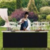Tangkula Portable Bar Table Folding Camping Table w/ Aluminum Alloy Frame 2-Tier Shelves - 3 of 4