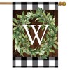 Wreath Monogram W Double-Sided House Flag Everyday 28" x 40" Briarwood Lane - 2 of 4