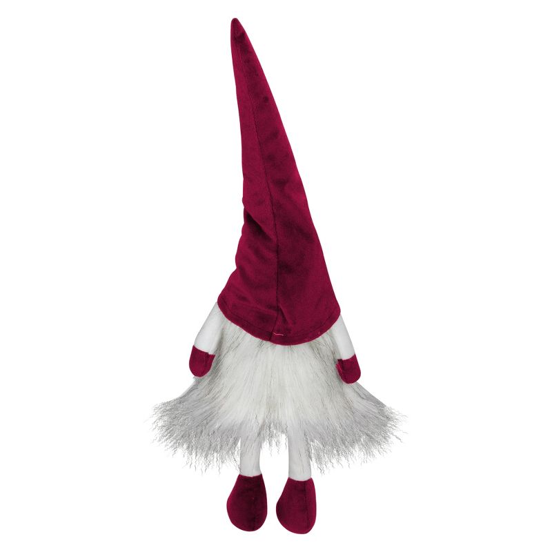 Northlight 20" Lighted Red and White Sitting Gnome Tabletop Christmas Decoration, 5 of 6
