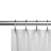 Carnation Home 3 Gauge Vinyl Shower Curtain Liner w/ Weighted Magnets and Metal Grommets in Frosty Clear - 2 of 4