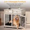 Furniture-Style Dog Crate - Modern Wooden Pet Kennel with Wheels, XXL Heavy Duty Dog Cage As End Table, Multi-Functional Living Room Pet Furniture - 4 of 4