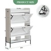 TruAIR 2-Drawer Shoe Cabinet - Farmhouse Rattan Entryway Organizer for 20 Pairs (Freestanding, Tool-Free Assembly) - 2 of 4