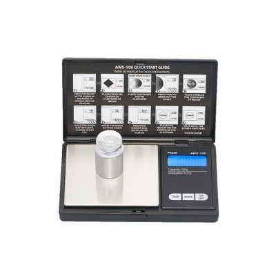 Compact Black Digital Pocket Scale with Backlit LCD