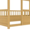 Kumasinova Solid Wood Twin/Full Bed Frame,Kids Floor Bed with Safety Rails,Twin/Full Size Bed Frame with House Roof Design,Bed Frames for Children - 3 of 4