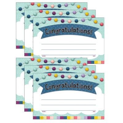 Teacher Created Resources® Oh Happy Day Congratulations Awards, 30 Per Pack, 6 Packs