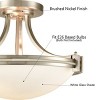 Claxy Brushed Nickel Ceiling Light Glass Ceiling Lighting Fixture - 2 of 4