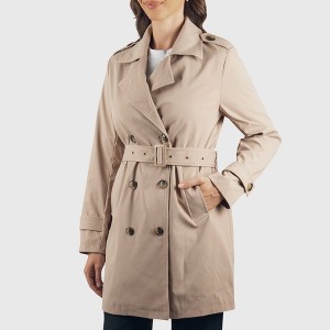 Alpine Swiss Siena Womens Rain Jacket Waterproof Trench Coat Lightweight Raincoat Double Breasted Long Peacoat Overcoat - 1 of 4