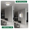 KWPZQEB Ceiling Light, Iron Round Low Profile Ceiling Light, 24W Flush Mount Ceiling Light, 3 Color Temperature Options for Bedroom, Closet Room - 4 of 4