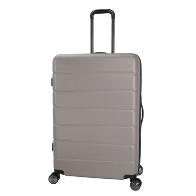 Skyline Hardside Large Checked Spinner Suitcase - Oxford Tan: Telescoping Handle & 8 Wheels ‼️has scratches on the outside ‼️