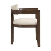 Christopher Knight Home Set of 2 Camila Rustic Upholstered Rubberwood Dining Chairs Walnut - 4 of 4