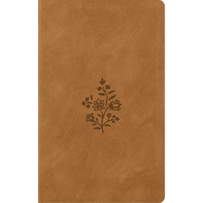 ESV Vest Pocket New Testament with Psalms and Proverbs, Red Letter (Trutone, Nubuck Caramel, Wildflower Design) - (Leather Bound)