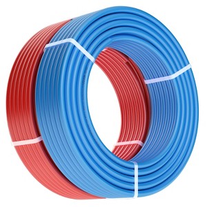VEVOR PEX Pipe 1/2 Inch, 2 x 100 Feet Length PEX-A Flexible Pipe Tubing for Potable Water, Pex Water Lines for Hot/Cold Water, Blue & Red - 1 of 4