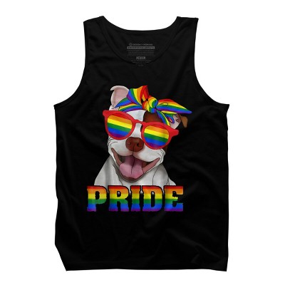 Adult Design By Humans Pit Bull Rainbow Pride Dog By Luckyst Tank Top