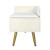 CAVINAS Storage Bench Shoe Rack Hidden Storage and Upholstered Cushions for Entryway Bedroom - 3 of 4