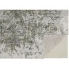 HomeRoots 2' X 3' Green Gray And Ivory Abstract Distressed Stain Resistant Area Rug - 4 of 4