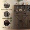 Jojoka 47.2" Farmhouse Wood Large Kitchen Storage Cabinet with 3 Doors,3 Drawers and a Countertop, Buffet Cabinet for Kitchen,Dining Room,Living Room - 3 of 4