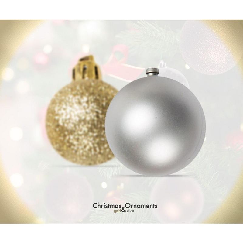 R N' Ds Shatterproof Christmas Ornament Balls - Gold and Silver - 100 Pack, 3 of 7