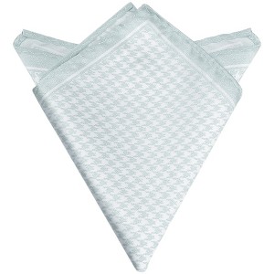 INSPIRE CHIC Men's Houndstooth Self-Fold Pocket Square for Suit 1 Pcs - 1 of 4