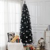 NAYSAYE 8ft Pencil Artificial Christmas Tree Slim Branches with Realistic Holiday Xmas Tree for Home Office Decoration, Black, 33.9"*33.9"*94.5" - 2 of 4