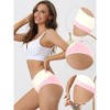 Allegra K Women's High Waist Cotton Comfortable Stretch Soft Tummy Control Briefs 2 Packs - 3 of 4