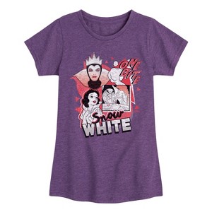 Girls' - Disney Princess - Snow White and Evil Queen One Bite Fitted Short Sleeve Graphic T-Shirt - 1 of 4