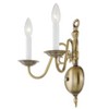 Livex Lighting Williamsburgh 2 - Light Wall Light in  Antique Brass - 3 of 4