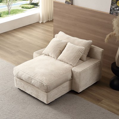 NicBex Couches for Living Room 48.8" Sofa Couch Modern Minimalist Upholstered Sofa Bed Sleeper with 3 Throw Pillows for Apartment
