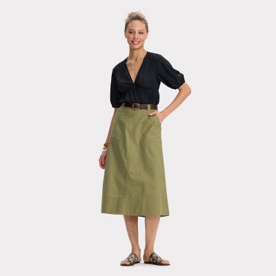 Women's Poplin A-Line Skirt - Universal Thread™