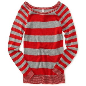 Aeropostale Womens Skinny Stripe Crew Knit Sweater - 1 of 1