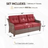 Gymojoy Outdoor Sofa Couch 3 Seater Sofa Deep Seat Sofa - 2 of 4