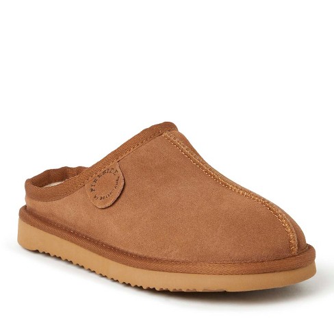 Fireside by Dearfoams Grafton Genuine Shearling Clog 10 Men's Chestnut