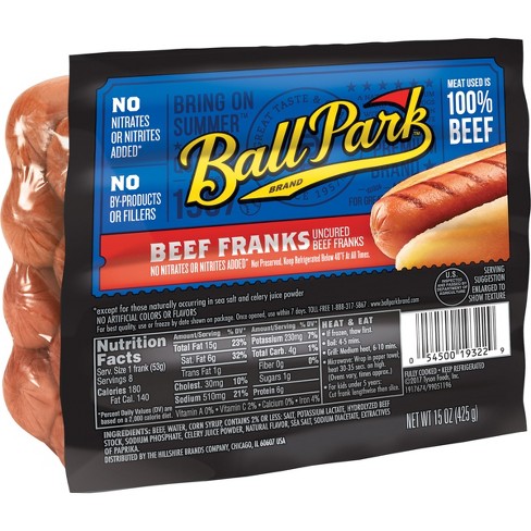 Ball Park Beef Franks - 8ct/15oz : Target