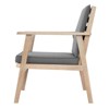 4-Piece Acacia Wood Patio Conversation Set with Grey Cushions - 3 of 4