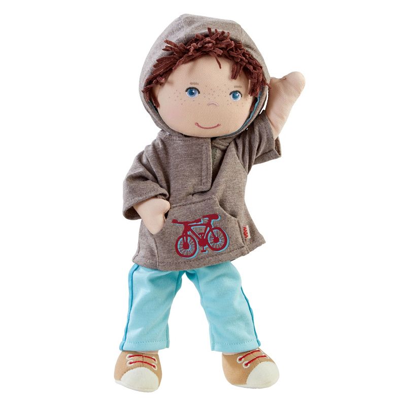 HABA Lian 12" Soft Boy Doll with Brown Hair, Blue Eyes and Embroidered Face (Machine Washable), 2 of 9