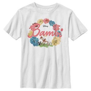 Boy's Bambi Flower in Floral Circle With Butterfly T-Shirt - 1 of 4