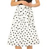 Allegra K Women's Printed Belted Elastic High Waist Vintage A-Line Midi Skirt - 2 of 4
