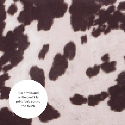 Corey 24" Brown and Ivory Cowhide Counter Stool