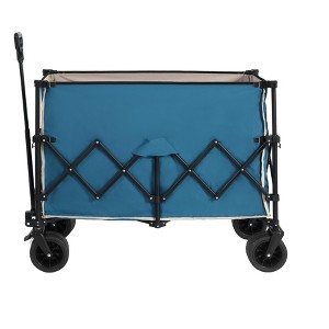 Beach Wagon,Collapsible Wagon 220lbs Heavy Duty 300L Folding Utility Garden Cart with Big All-Terrain Beach Wheels - 1 of 4