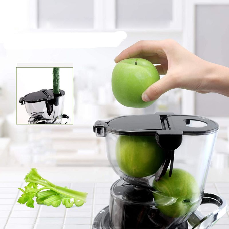Aeitto Slow Masticating Cold Press Juicer Machine Extractor With Reverse Function & Double Safe System - Includes 3.2” Wide Chute - HSJ-8824, 2 of 7