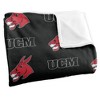 University Of Central Missouri Logo Pattern Silky Touch Blanket White 50x60 - 3 of 4
