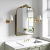 Dovelina Iron Frame Arched Wall Mirror Cabinet Multifunctional Wall-Mounted Mirrored Cabinet with Magnetic Doors - 2 of 4