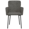vidaXL Dining Chairs, 2 Pcs, Dark Gray Velvet - 3 of 4