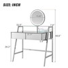 XIYUYEU Vanity Desk with Mirror Elegant Dressing Table with Charging Station, Open Shelf - 2 of 4